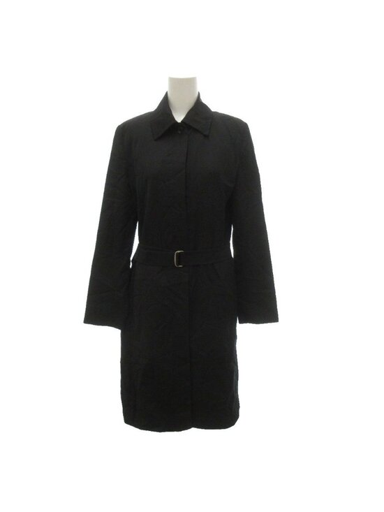 Max Mara Jackets & Blazers - Max Mara White Tag Soutien Collar Coat with Long Belt Black 38